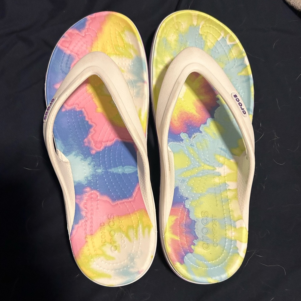 Crocs Tie Dye Flip Flops